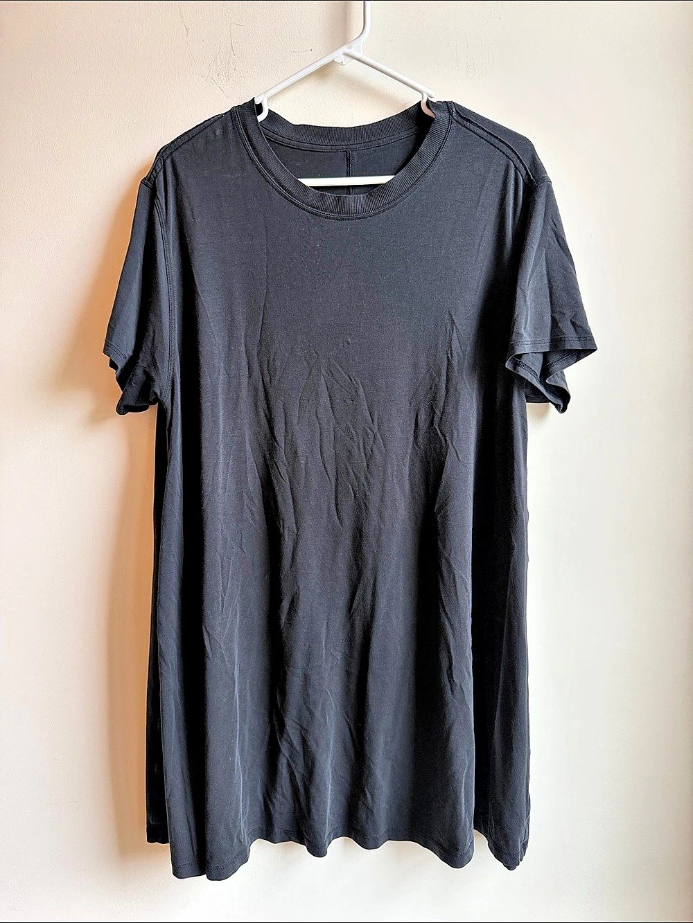 lululemon Modal-Silk Asymmetrical-Hem T-Shirt Dress Black